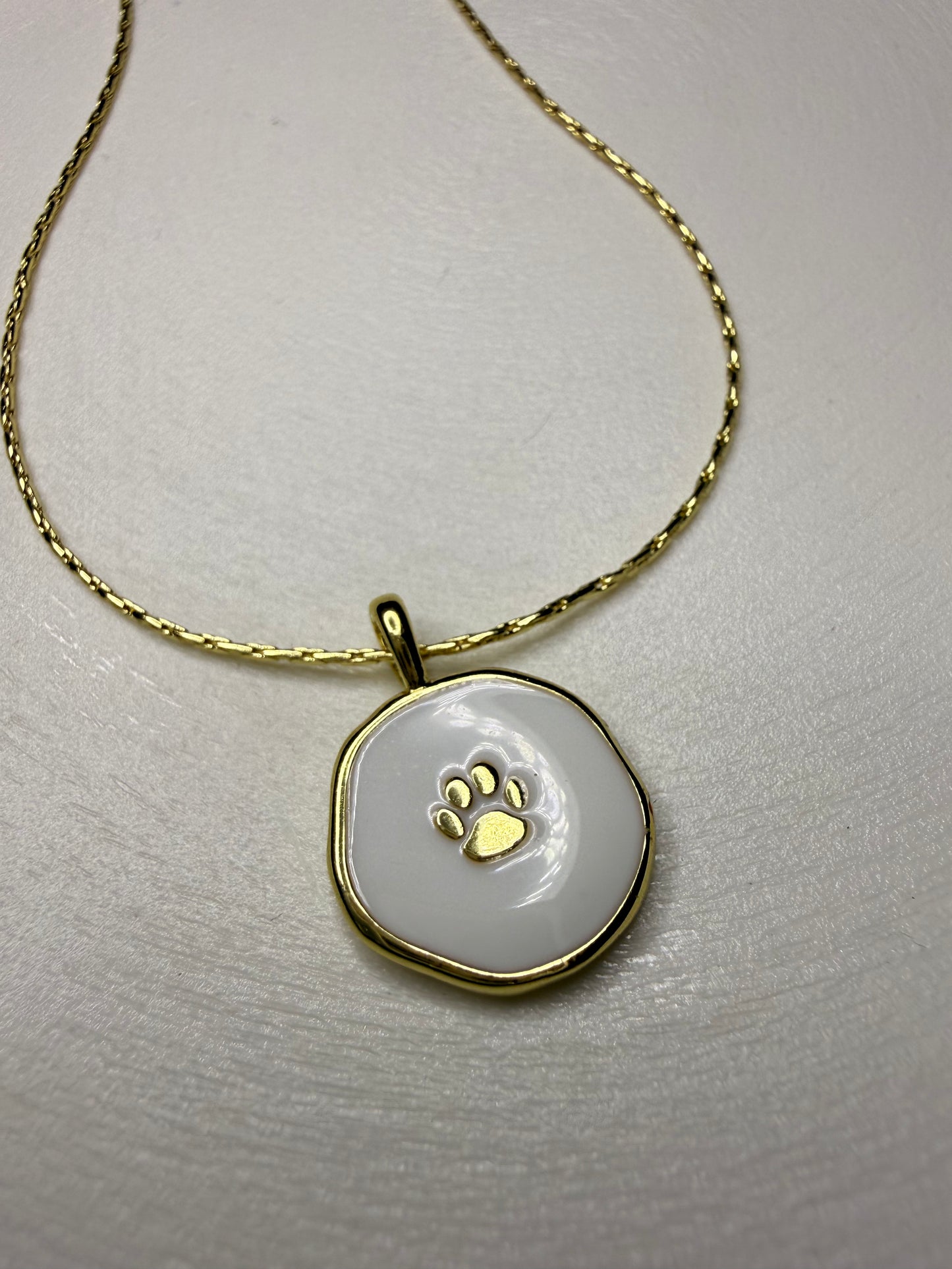 Collar Huella de Amor de Baño de Oro 18K