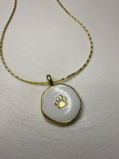 Collar Huella de Amor de Baño de Oro 18K