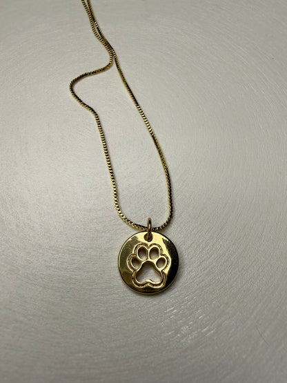 Collar Huella Dorada - Baño de oro 18k - Ajustable