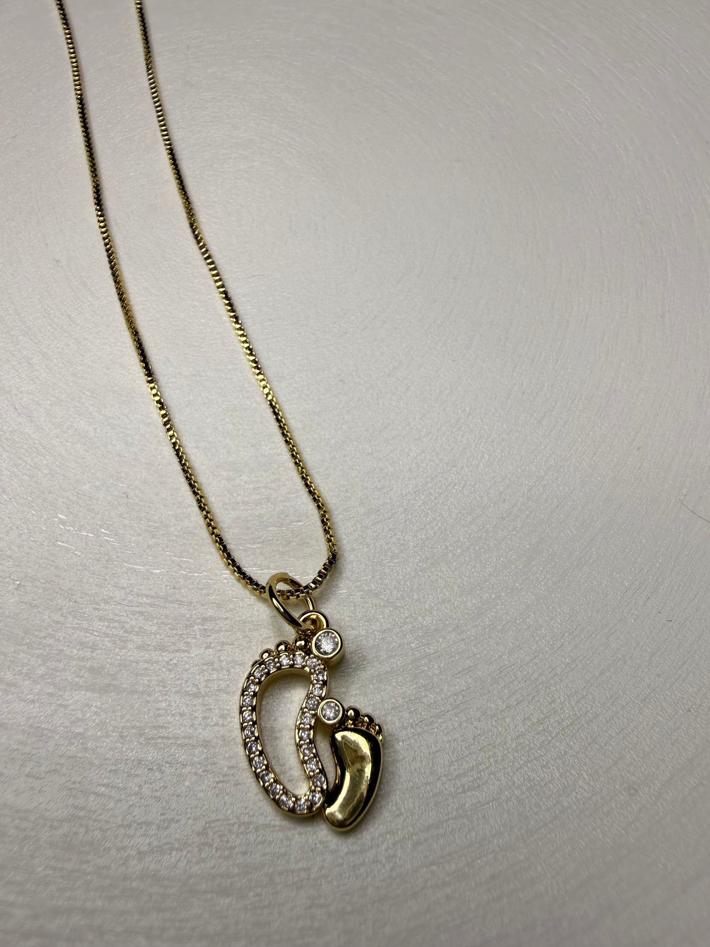 Collar Huella de Amor Baño de oro 18k - Ajustable