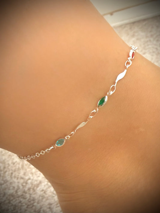 Tobillera “Luz Marina” Plata 925