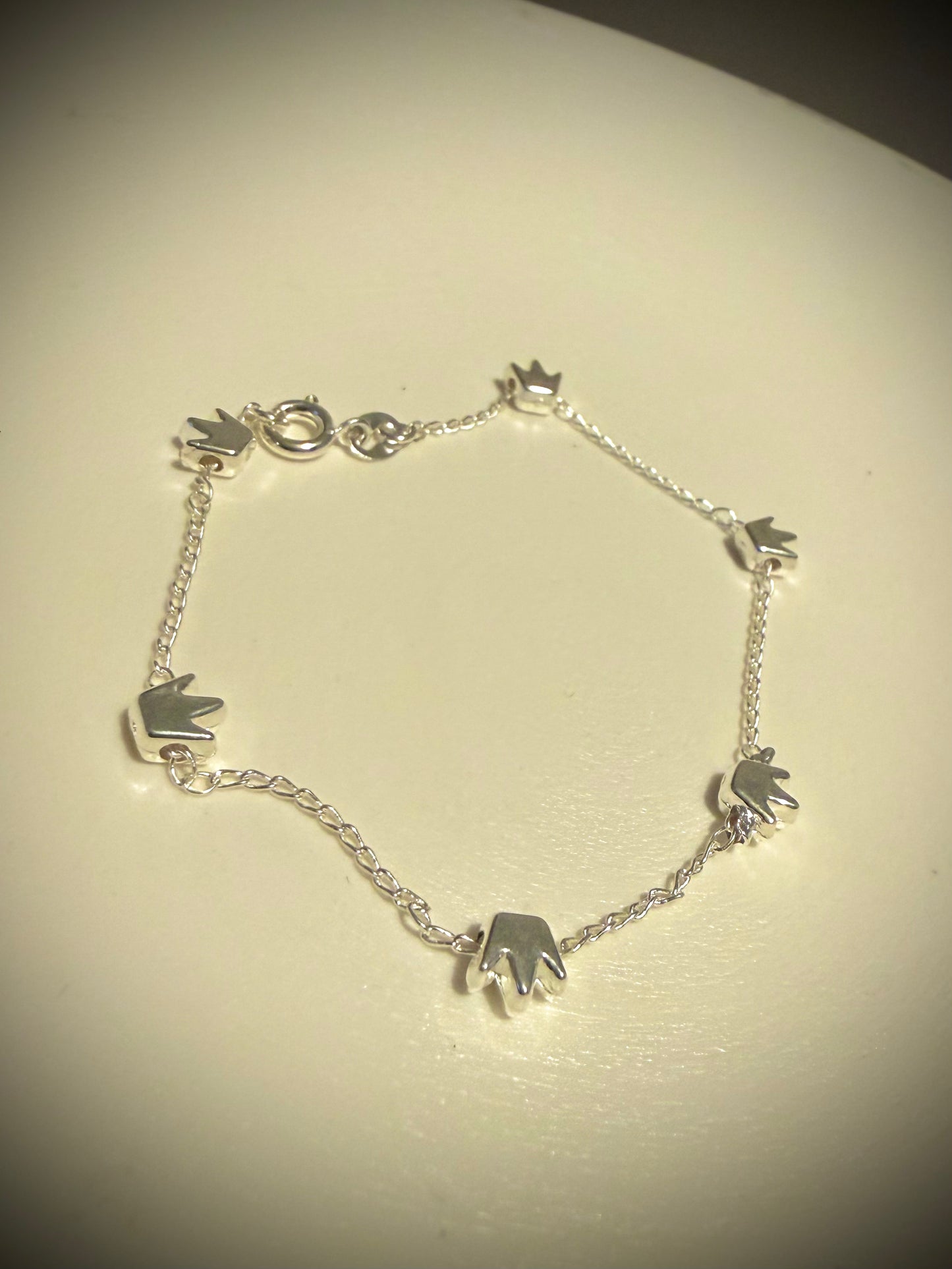 Pulsera Coronas Plata 925
