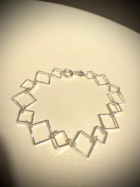 Pulsera Rombos Plata 925