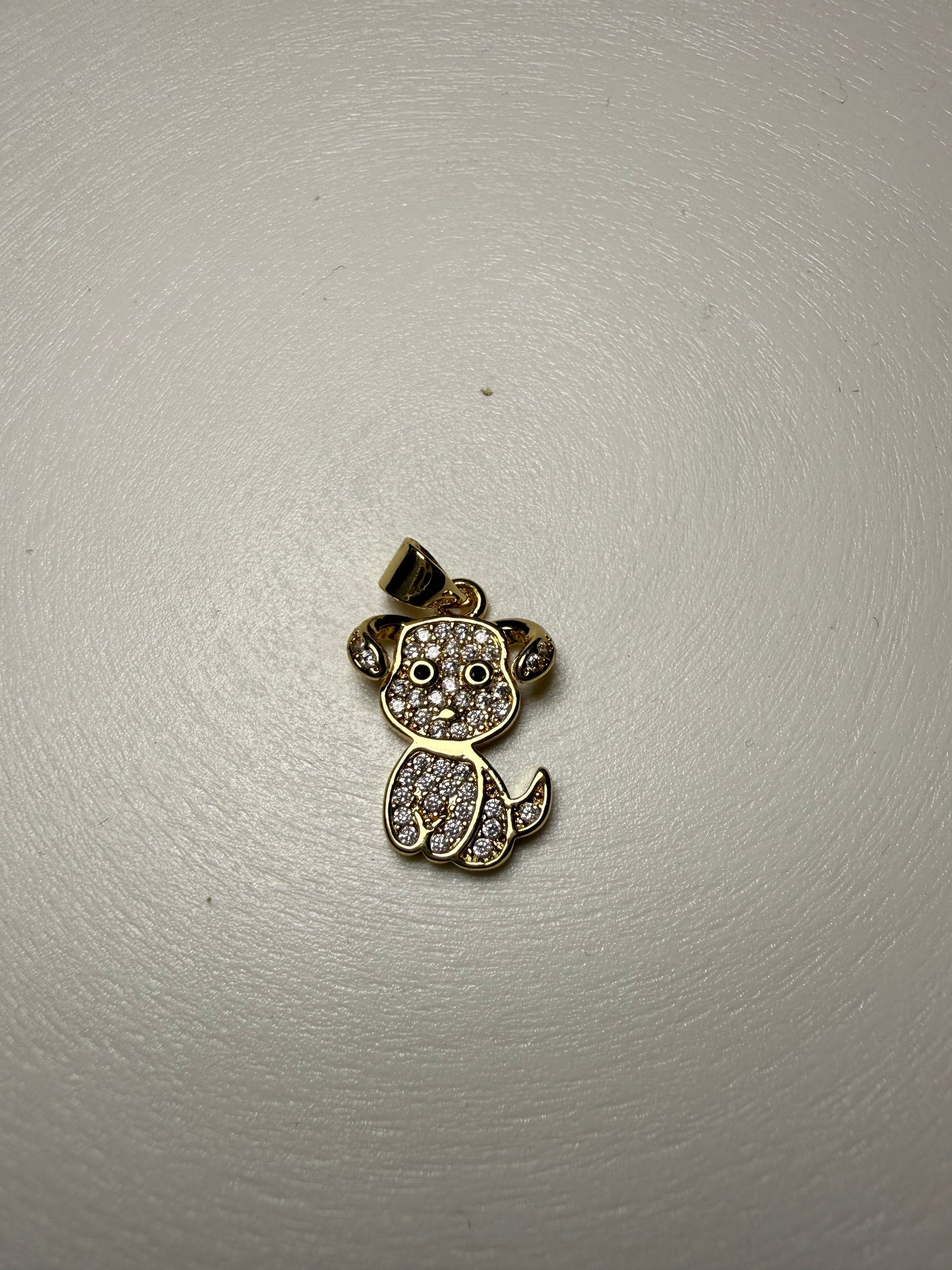 Dije Perrito Baño de Oro 18K