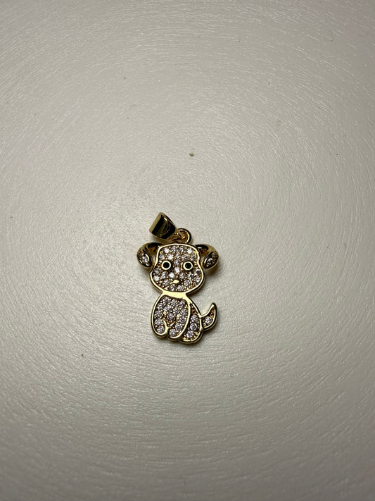 Dije Perrito Baño de Oro 18K