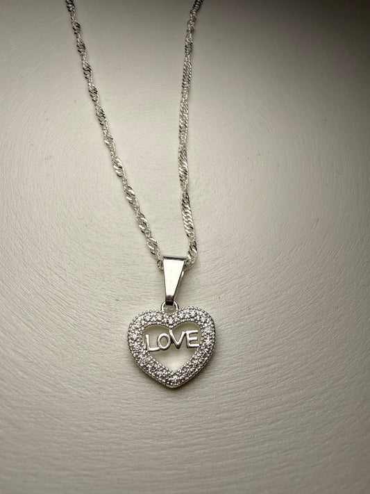Collar Love Corazón – Plata 925