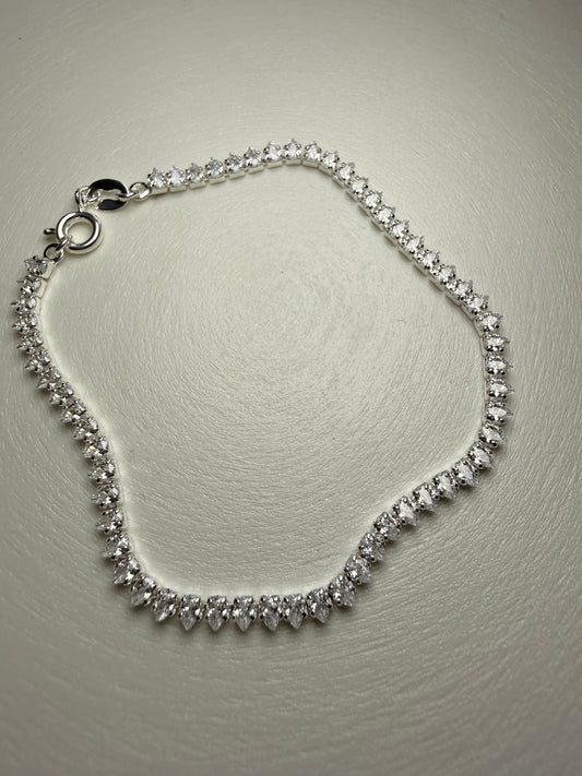 Pulsera Tennis Gota de Circones – Plata 925