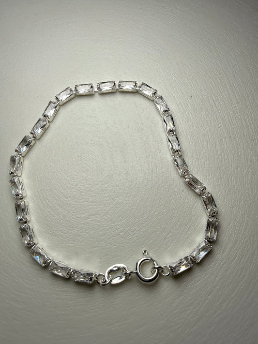 Pulsera Tennis Baguette – Plata 925