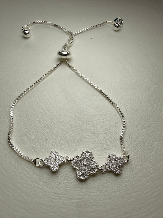 Pulsera Trébol Triple – Plata 925