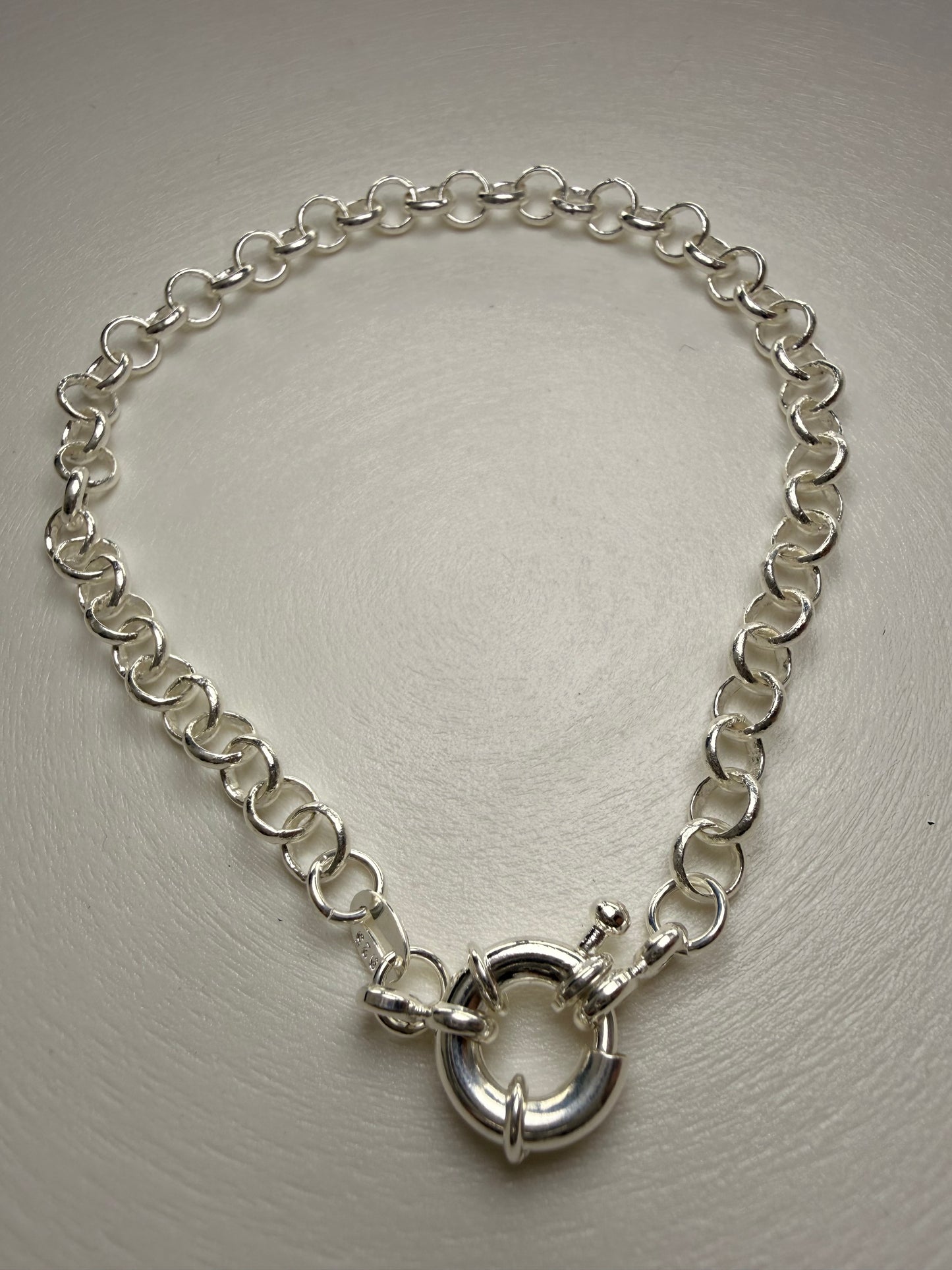 Pulsera Eslabón Circular – Plata 925