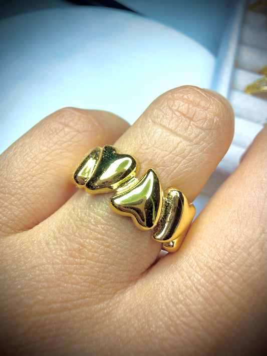 Anillo Valentina Organic Gold (Baño de Oro 18K) Talla ajustable