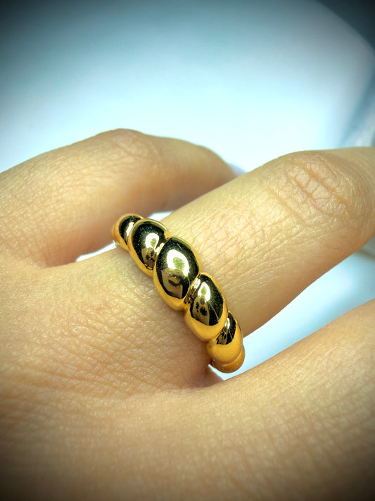 Anillo Mari Perlas Gold (Baño de Oro 18K) Talla ajustable