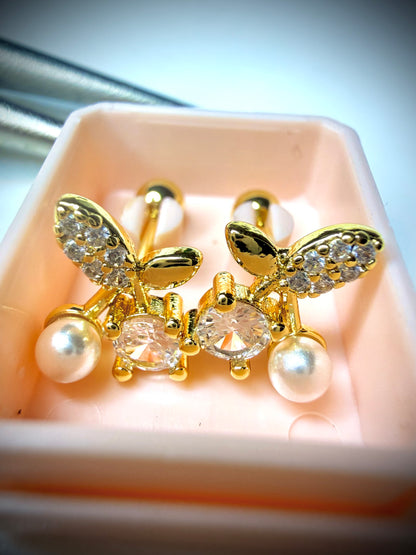 Abridores Guinda Perla (Baño de Oro 18K)