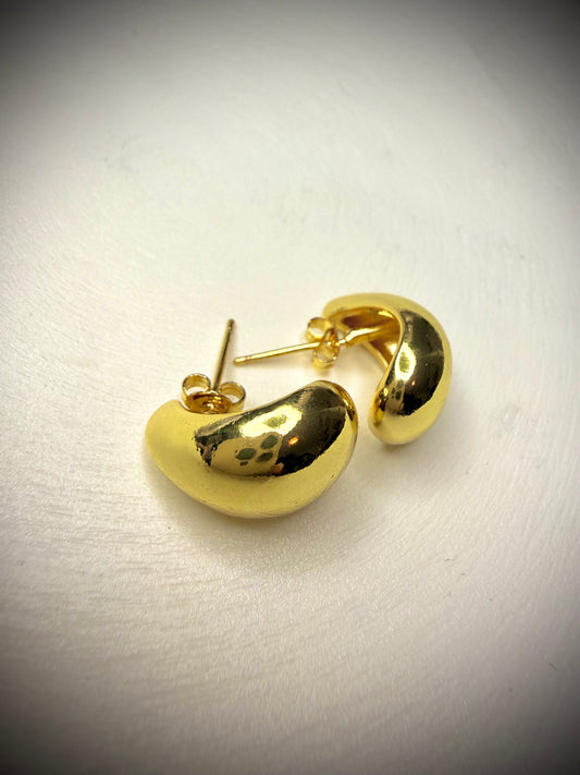 Aros Gota Bold (Baño de Oro 18K)