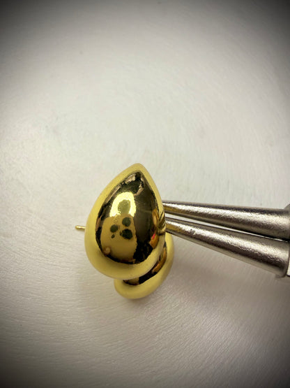 Aros Gota Bold (Baño de Oro 18K)