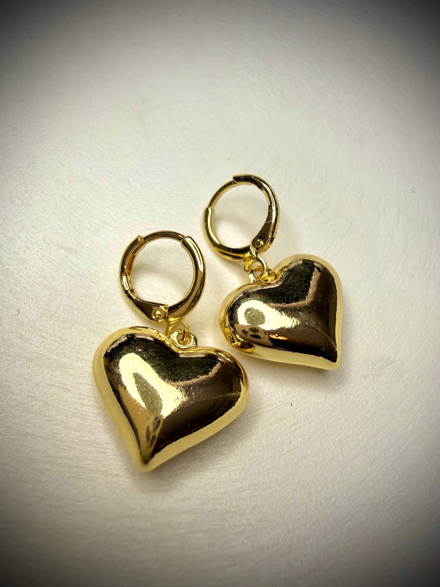 Aros Corazón Bold (Baño de Oro 18K)
