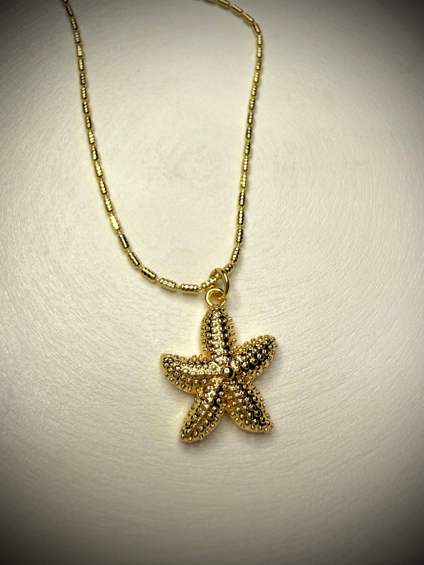 Collar Estrella de Mar Textura (Baño de Oro 18K)