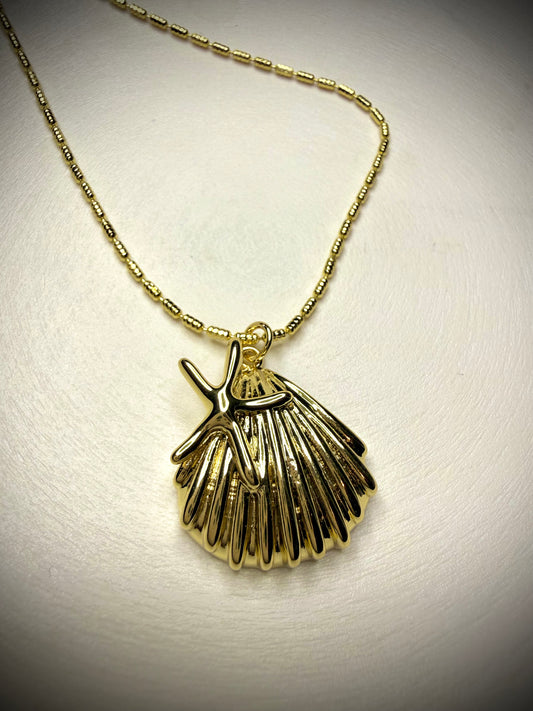 Collar Concha Marina (Baño de Oro 18K)