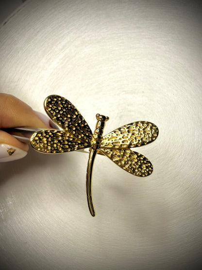 Anillo Ajustable Libélula (Baño de Oro 18K)