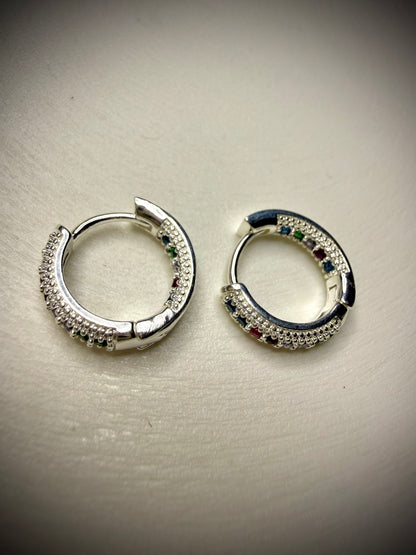 Argollas Multicolor Glow (Plata 925)