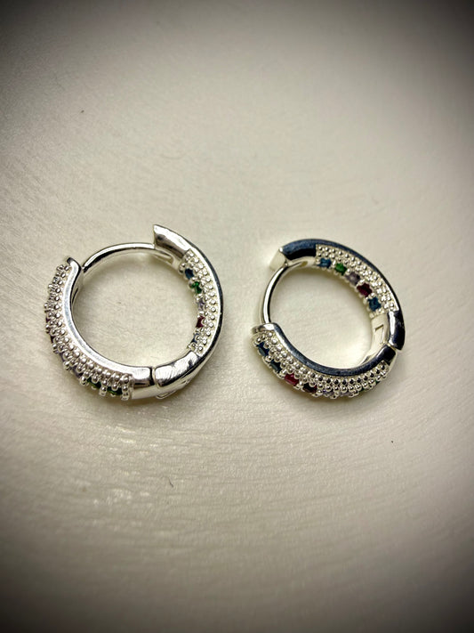 Argollas Multicolor Glow (Plata 925)