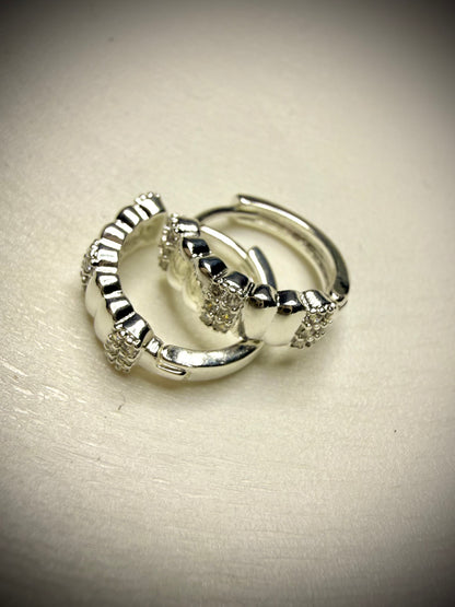 Argollas Chunky Brillo (Plata 925)