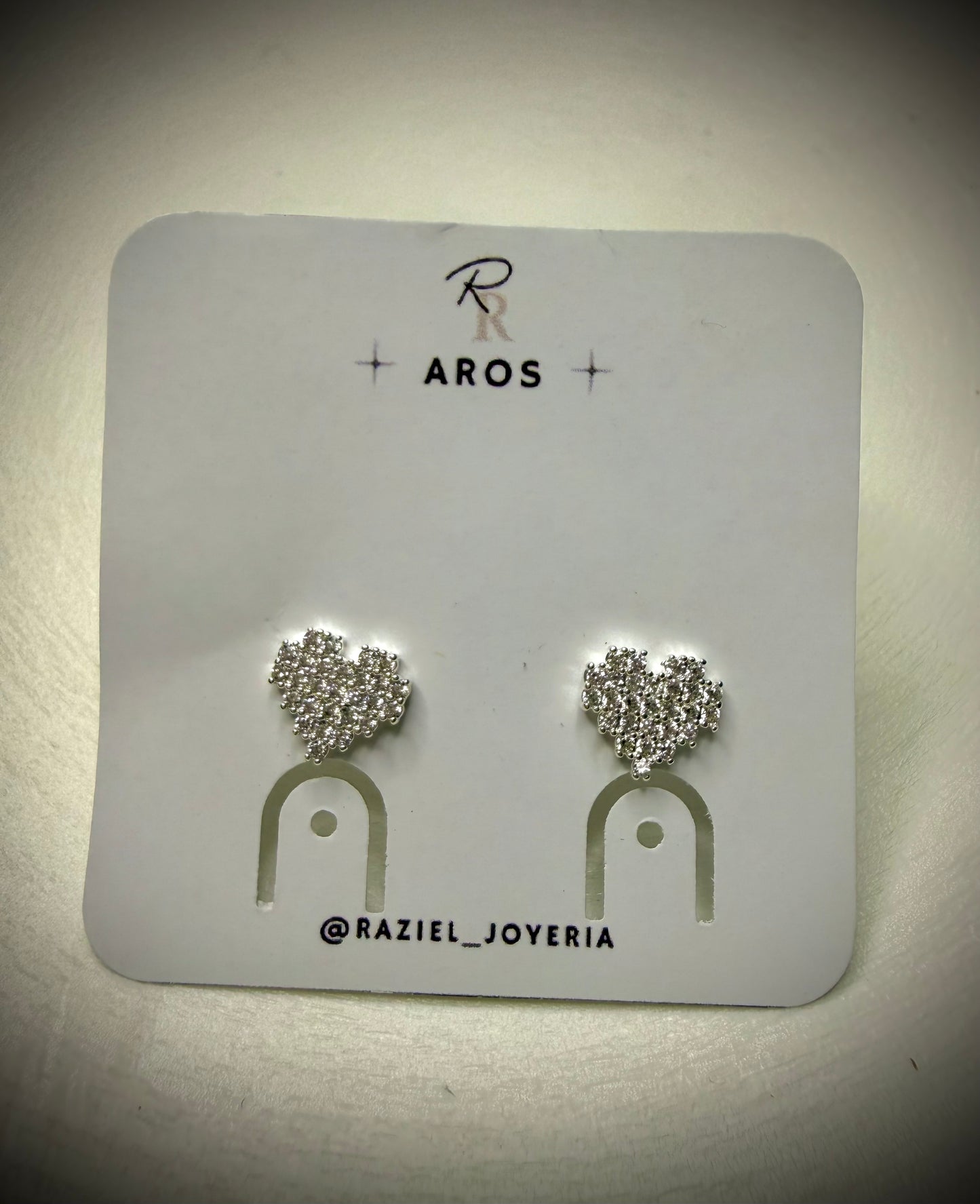 Aros Corazón Mini Brillo (Plata 925)