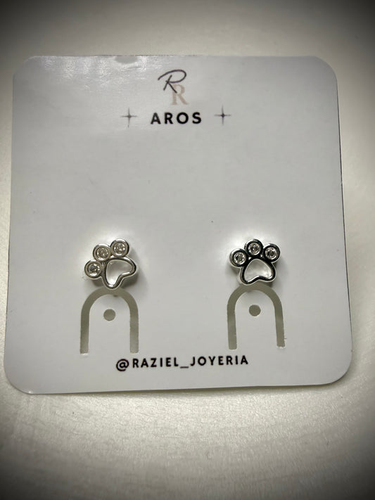 Aros Huellita Love (Plata 925)