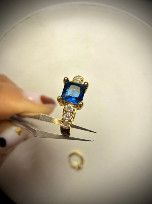 Argollas Blue Royal (Baño de Oro 18K)