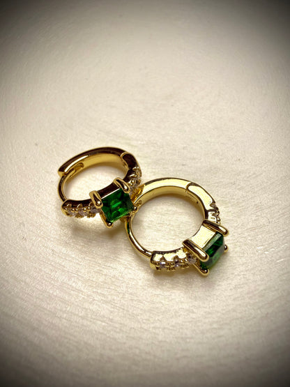 Argollas Green Royal (Baño de Oro 18K)