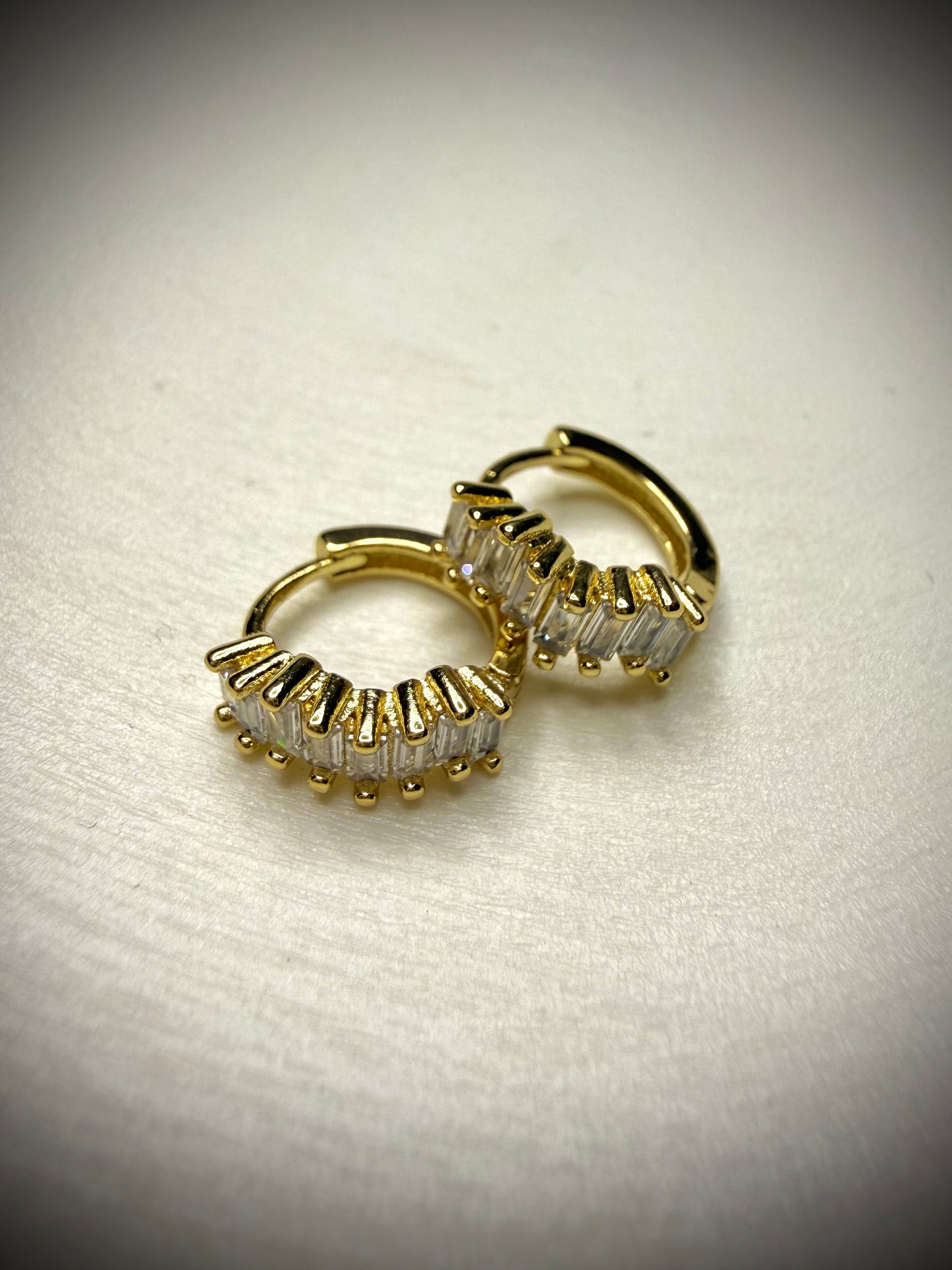 Argollas Baguette Gold (Baño de Oro 18K)