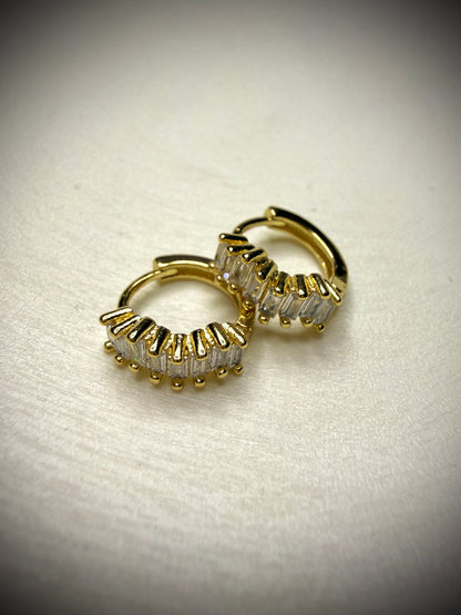 Argollas Baguette Gold (Baño de Oro 18K)