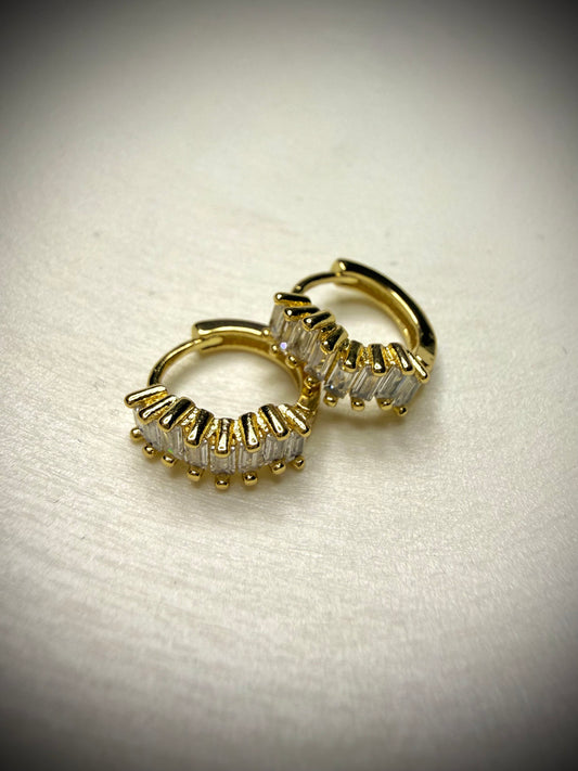Argollas Baguette Gold (Baño de Oro 18K)