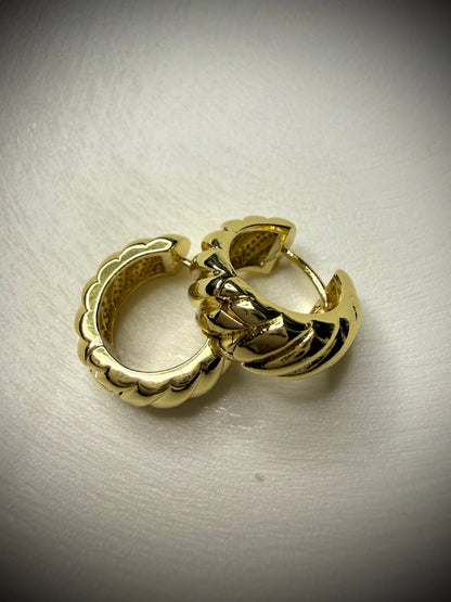 Aros Half Rope (Baño de Oro 18K)