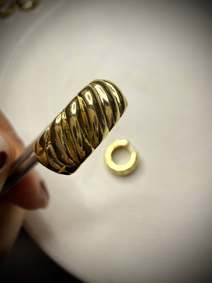 Aros Half Rope (Baño de Oro 18K)