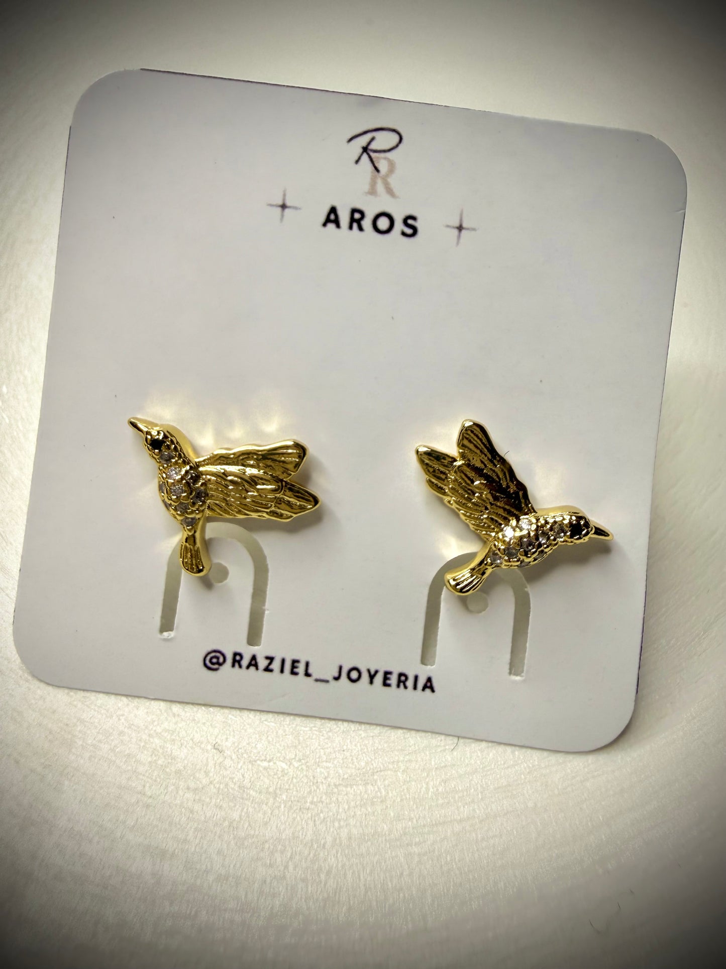 Aros Bird Shine (Baño de Oro 18K)