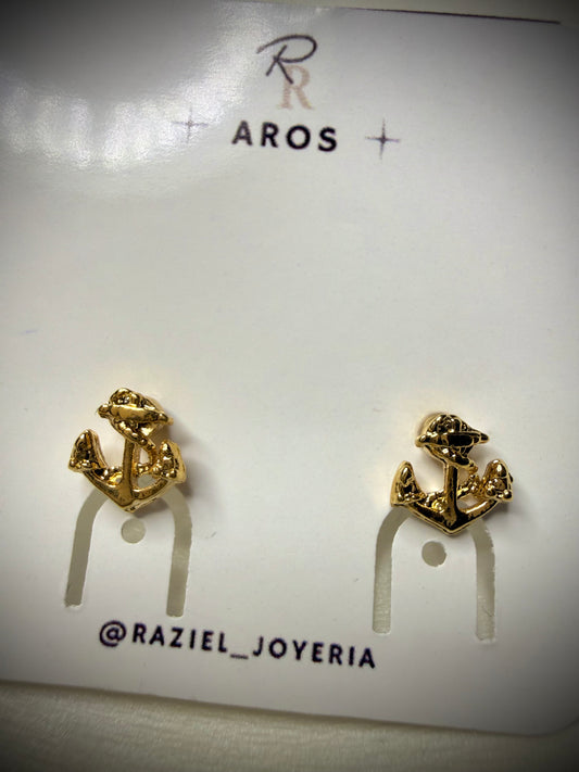 Aros Anchor Mini (Baño de Oro 18K)