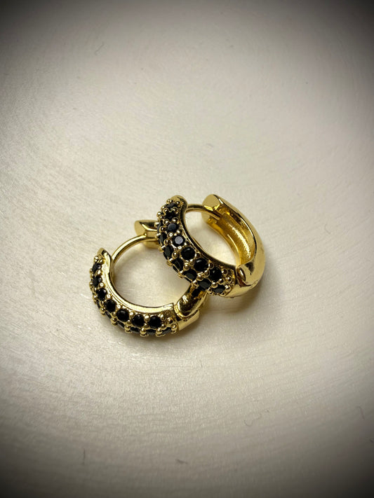 Aros Black Luxe (Baño de Oro 18K)