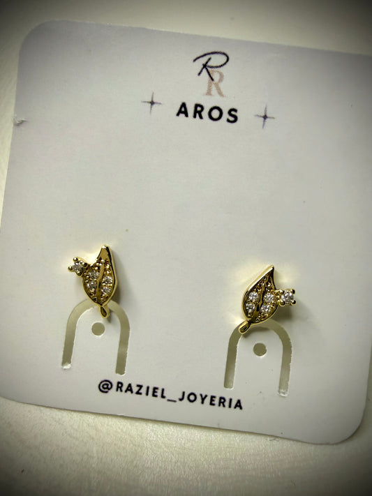 Aros Leaf Shine (Baño de Oro 18K)